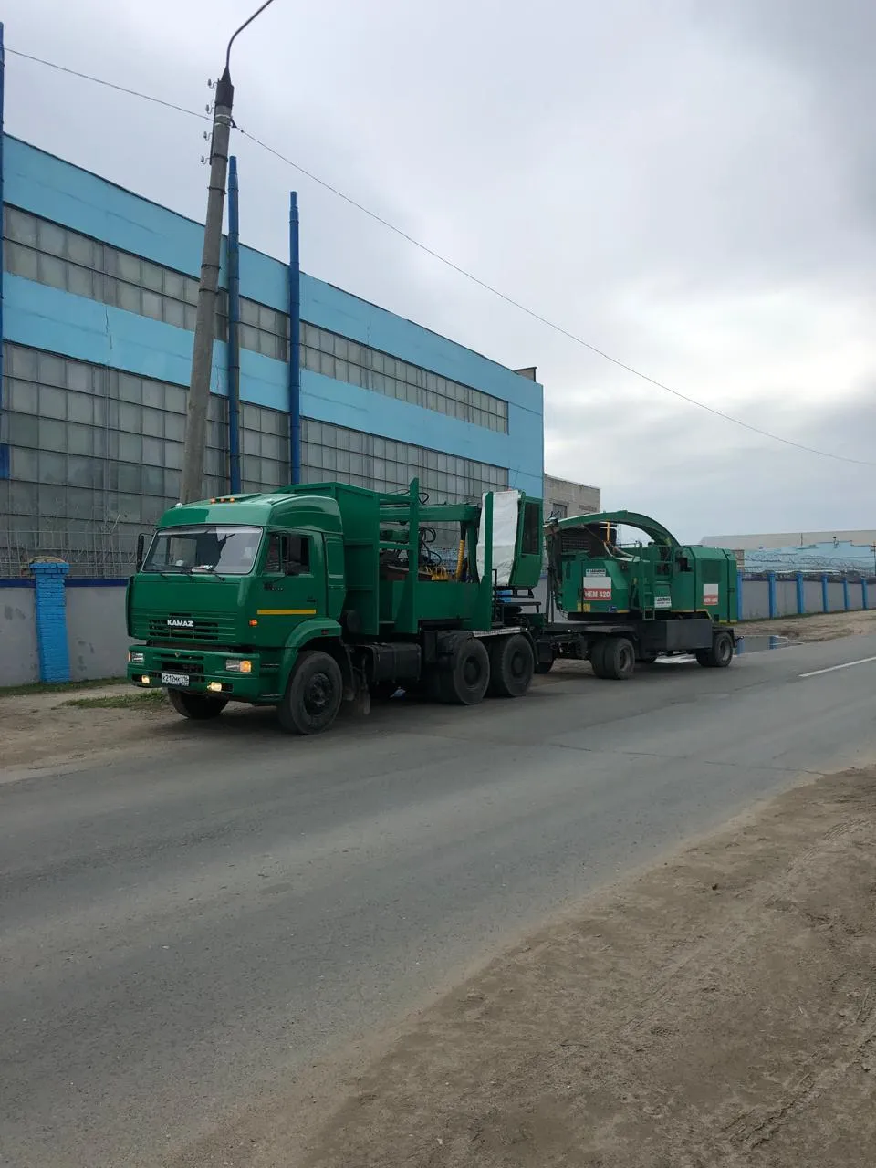 Мобильный измельчитель древесины